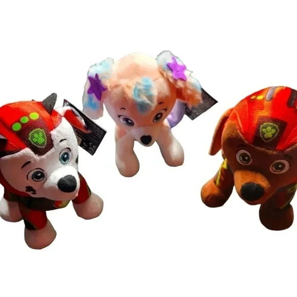 Bundle of (3) 7.5in Plush Paw Patrol Aqua Pups!! New With Tags !! - Picture 2 of 8
